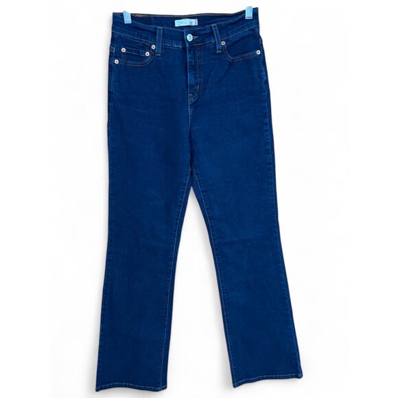 Levi’s 512 Perfectly Slimming Jeans Size 6M Dark Wash Bootcut Stretch Denim - Picture 1 of 12